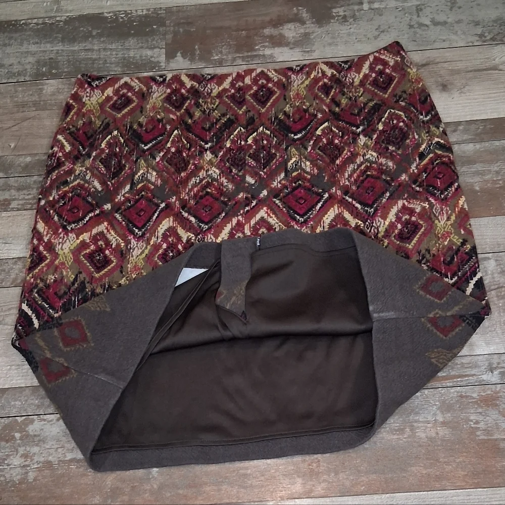 J. Jill Multicolor Diamond Pattern Women's Skirt Size M